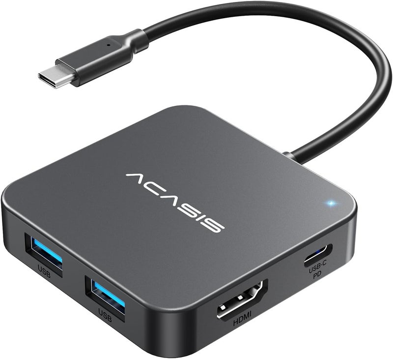 Acasis USB C Hub 10Gbps, Multiport Adapter with 4K 60Hz HDMI, 100W Power Delivery, 3 USB A3.1+1 USB-C 3.1 Data Port, USB to HDMI Adapter for MacBook, Dell, Lenovo, Surface, iPad PRO, XPS(Grey) - Image 1